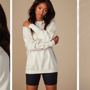 ✨NWT✨ TAN + LINES BY SIVAN AYLA LA SWEATSHIRT-BONE